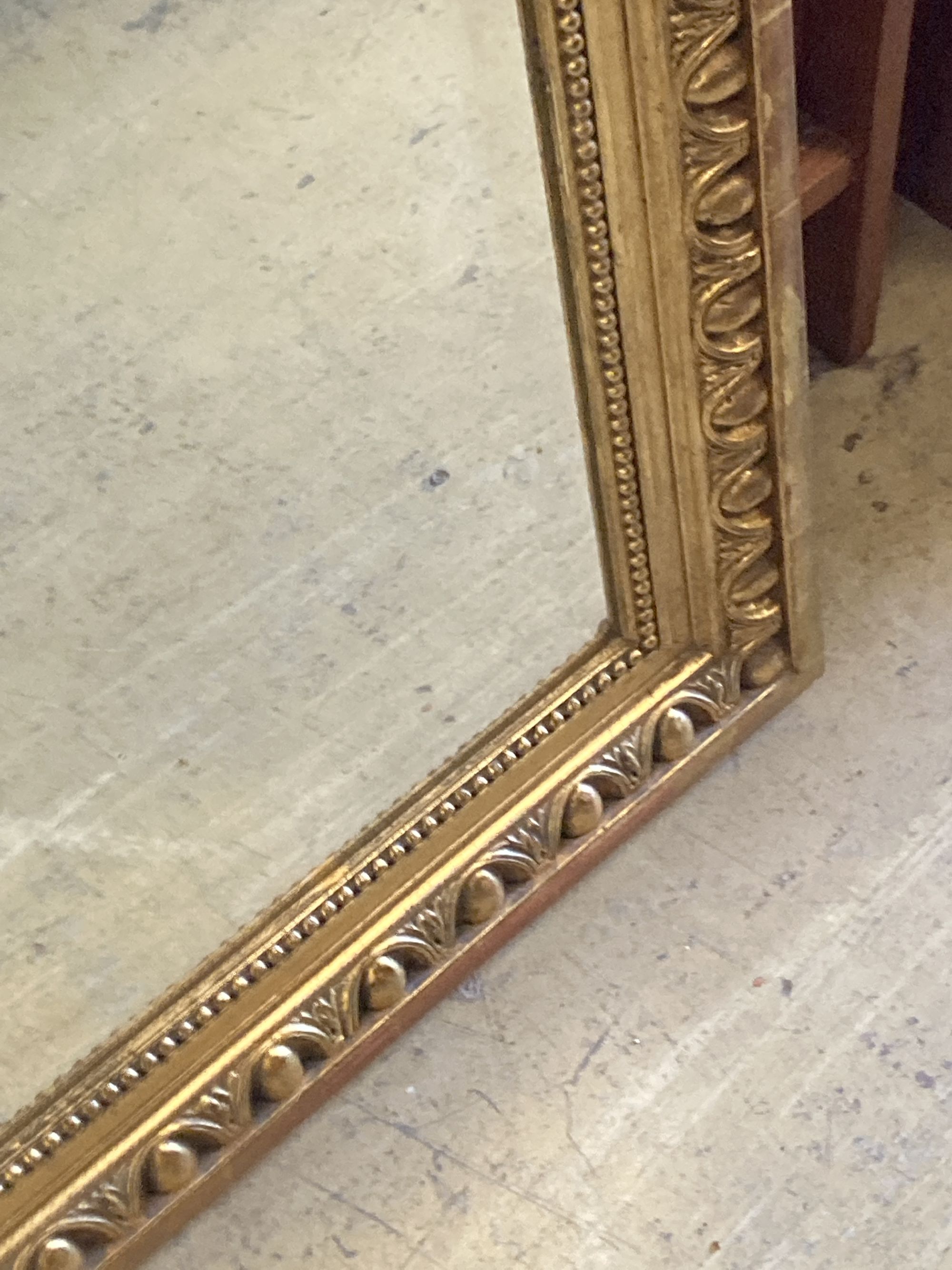 A Victorian giltwood and gesso overmantel mirror, width 103cm, height 152cm